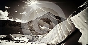 The Hiking Path toward Mount Everest, through a Pinhole Camera