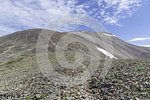 Hiking the ridge of colorado 14er Mt. Sherman photo