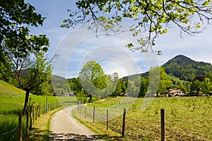 Hiking route to Ruine Hohenwaldeck, Schliersee landscape bavaria