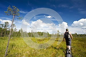 Hiking at ruunaa, finland