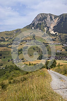 Hiking in Saint-Jean-d\'Arves, Savoie, France.