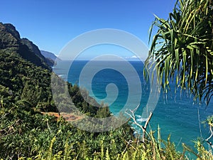 Hiking the scenic Kalalau Trail to the scenic Na Pali Coast in Kauai Hawaii