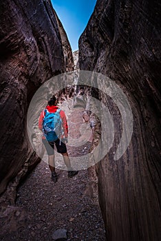 Hiking Slot Canyon Utah