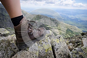 Hiking in Slovakia mountains.