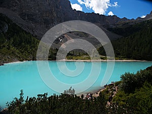 Hiking on the sorapis lake