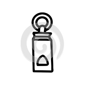 hiking survival whistle line vector doodle simple icon