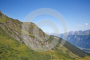 Hiking in swiss alps