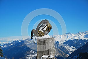 Hiking in the swiss alps, Valais, Switzerland