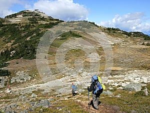 Hiking Towards Piccola Summit