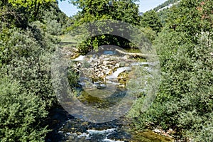 Hiking track of the Pertes de L`Ain, Losses of the Ain, Jura