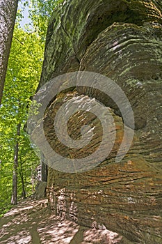 Hiking Trail Along Dramatic Forested Ledges