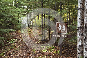 Hiking trail around Divide Lake in the Superior National Forest photo