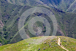 Hiking trail in the Boise, Idaho mountains