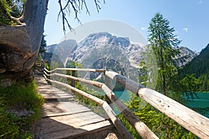Hiking trail in the Dolomites