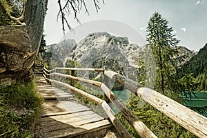 Hiking trail in the Dolomites HDR