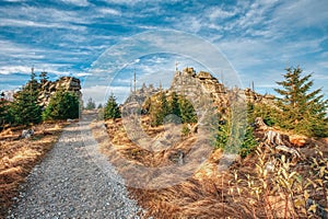 Hiking trail at the Dreisesselberg in Bavaria / Germany