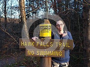 Hiking Trail Hunting Danger in Mountain Forest