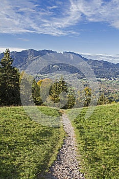 Hiking trail in the Isarwinkel