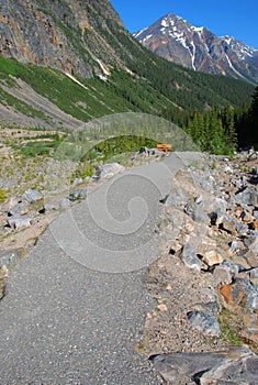 Hiking trail on Mount Edith Cavell