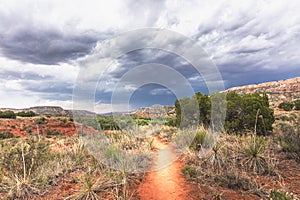 Hiking trail in the Palo Duro Canyon State Park, Texas