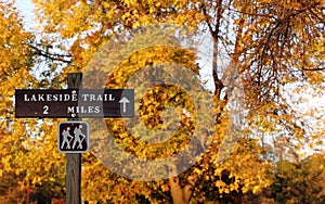 Hiking trail sign