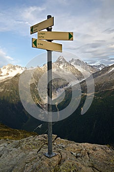 Hiking trail signs