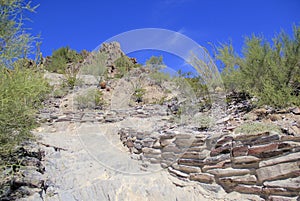 Hiking Trail on Squaw Peak Mountain in Phoenix, AZ