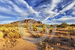 Hiking trail in Superstition Mountains, Arizona