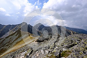 Hiking trail in tatra mountains in Slovakia