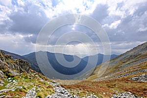 Hiking trail in tatra mountains in Slovakia