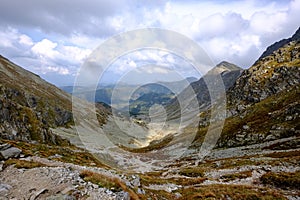 Hiking trail in tatra mountains in Slovakia