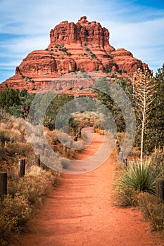 Hiking trail to Bell Rock in Sedona Arizona