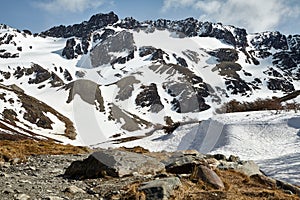 Hiking trail to Cerro Esfinge near Ushuaia, Argentina photo