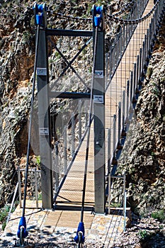 Hiking trail to Colgante bridge (Puente Colgante El Saltillo) over Almanchares river photo