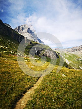 Hiking trail to the  Monte Cervino - Matterhorn