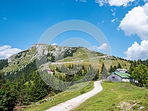 Hiking trail to Schafberg in Austria