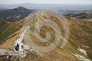 Hiking trail to the top of Volovec in Rohace valley