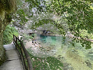 Hiking trail through Vintgar Gorge or Bled Gorge - Bled, Slovenia Triglav National Park - Wanderweg durch die Vintgar-Schlucht