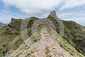 Hiking trip in the Anaga Mountains near Taborno on Tenerife Island