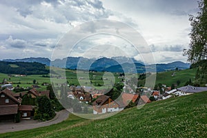 Hiking trip in Gais, a town in the swiss alps