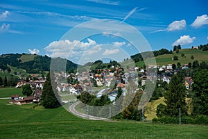 Hiking trip in Gais, a town in the swiss alps