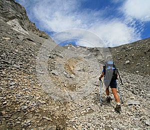 Hiking Up Mountain Trail