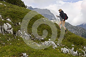 Hiking uphill photo