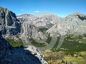 Hiking views from Mount John Laurie, Yamnuska