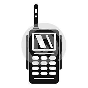 Hiking walkie talkie icon, simple style