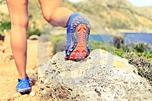 Hiking walking or running sports shoe sole