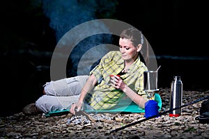 Hiking In The Wild Nature