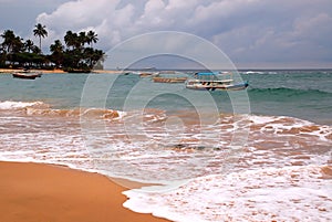 Hikkaduwa Beach in Sri Lanka photo