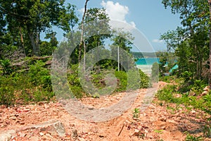 A hikking trail at Koh Rong Samloem