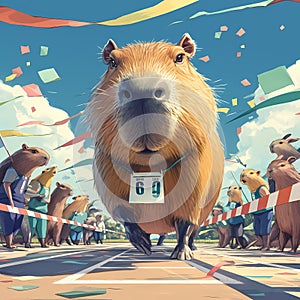 Hilarious Capybara Race: A Surprising Showdown!